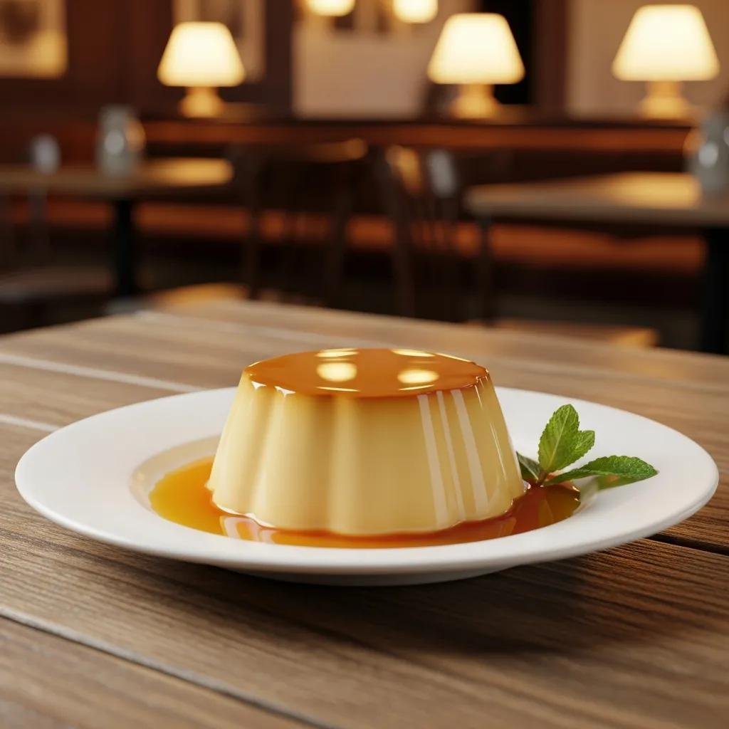 Delicious Crème Caramel dessert with glossy caramel layer and silky texture