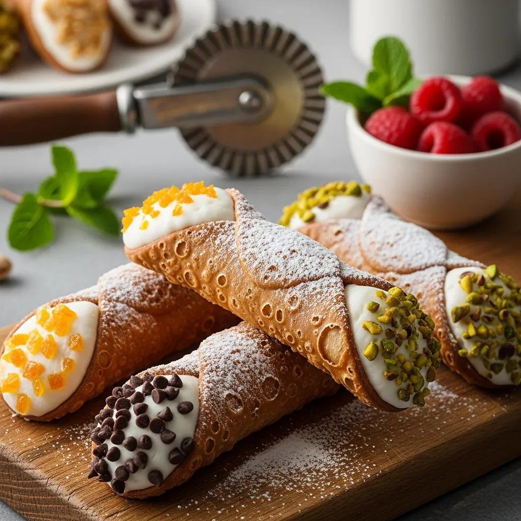 French-inspired cannoli from De Ma Vie Bakery with delicate pastry and rich ricotta filling