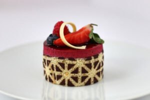 Cassis Mousse Individual from Pâtisserie Poupon
